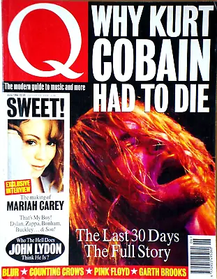 Q MAGAZINE 93 KURT COBAIN NIRVANA John Lydon MARIAH CAREY Pink Floyd June 1994 • £4.50