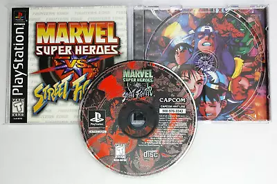 Marvel Super Heroes Vs Street Fighter (Sony PlayStation 1 PS1 1999) COMPLETE CIB • $143.99