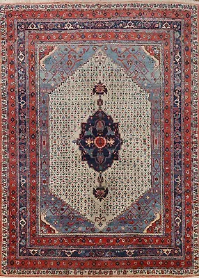 Vintage Ivory Heriz Azerbaijan Living Room Rug 10'x13' Wool Hand-knotted Carpet • $1672.58