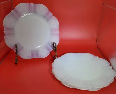 Vintage MacBeth-Evans American Sweetheart Monax Milk Glass Salad Plates • $27.98