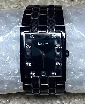 Bulova Mens Watch Black • $120