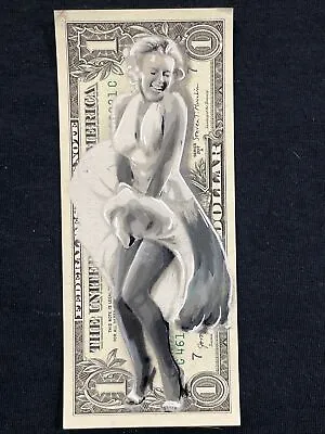 Marilyn Monroe Dress 1 Dollar Bill Painting Graffiti Street Art Tattoo Art • $85