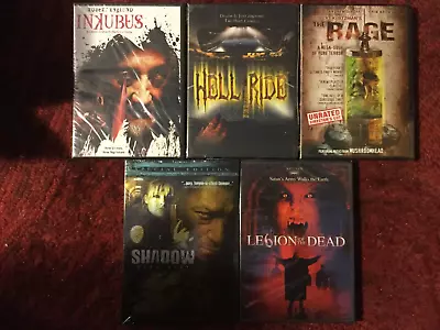 5 Horror DvDs : Shadow Dead Riot + Legion Of  Dead + Hell Ride + Inkubus & Rage • $15.96