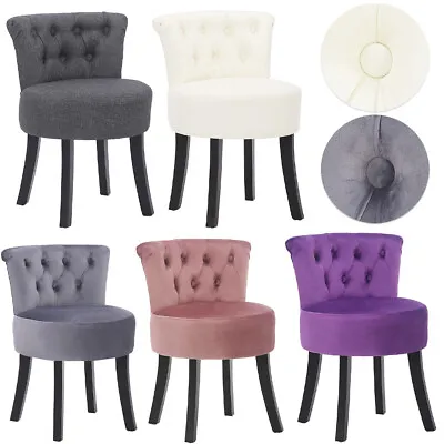 £55.95 • Buy Upholstered Velvet Dressing Table Stool Chair Makeup Padded Bedroom Furniture UK