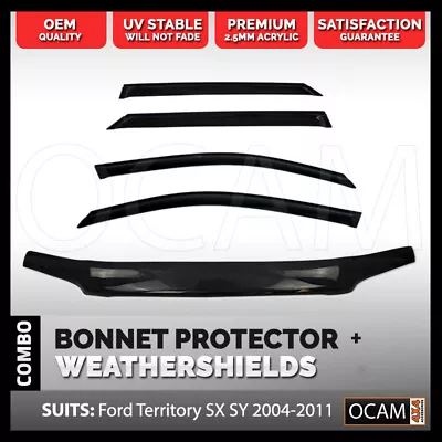 Bonnet Protector Weathershields For Ford Territory SX SY Models 2004-11 • $149