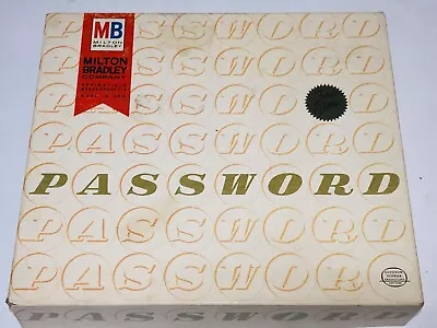 Vintage Password Fine Ed Board Game Milton Bradley 1963 #5601 Used Very Good • $19.99