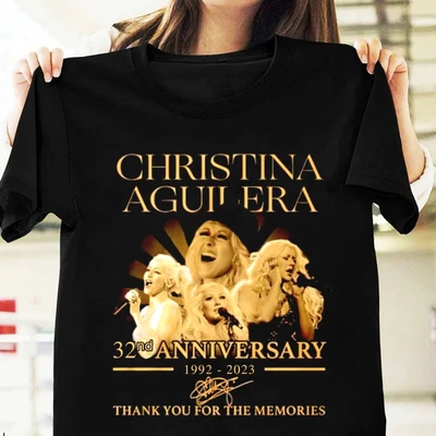 $20.89 • Buy Hot Christina Aguilera 30th Anniversary 1992 2021 Thank You Cotton Shirt WS1961