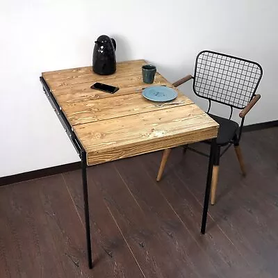 Fold Table Wall Mounted Table Dining Table Multifunctional Desk Shelf Storage X • $195.39