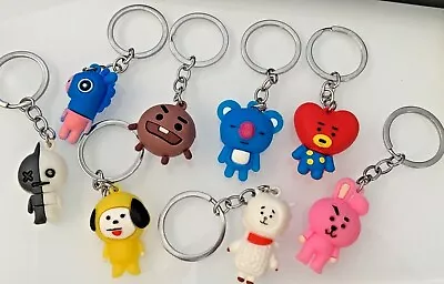 BT21 Characters Silicone Keyring Keychain BTS K-pop • $4.99