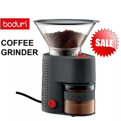 Bodum Bistro Electric Burr Black Coffee Grinder Adjustable Grinding Machine NEW • $179.99