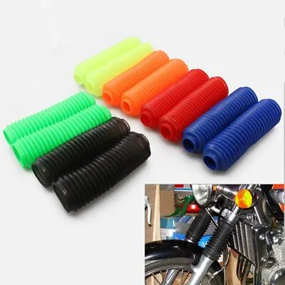 Motorcycle Front Fork Dust Rubber Cover Gaiters Gaitors Boots Shock Absorber • $16.91