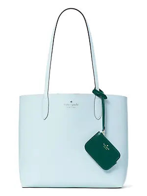 New Kate Spade Ava Reversible Tote With Pouch Double Faced Frosty Ski / Dust Bag • $205.07