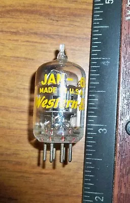 Strong Western Electric Black Plate D Getter JAN 6AS6 Tube - 102 • $17.49