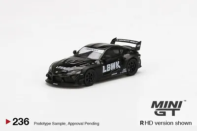 MINI GT 1:64 LBWK Toyota GR Supra Black CHINA EXCLUSIVE (RHD) Model Car MGT00236 • $17.99