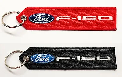 F-150 Ford Truck Keychain Key Tag Double Sided Embroidery 4x4 FOB Locator USA • $10.95