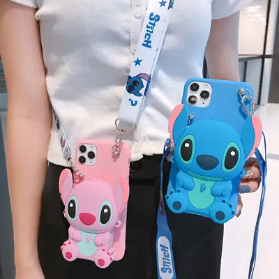 £5.94 • Buy For IPhone Samsung Hot 3D Cute Cartoon Wallet Strap Stand Soft Phone Case Cover