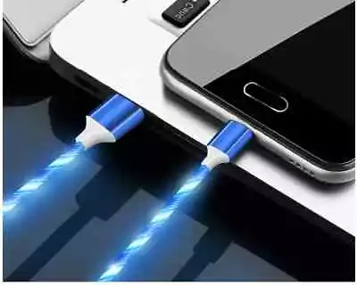 Type C And IPhone  Cable Led Data USB Charger Light Up • £7.55