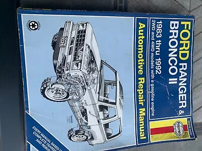 Ford Bronc Ll N Ranger Repair Manual 1983-1992 • $15