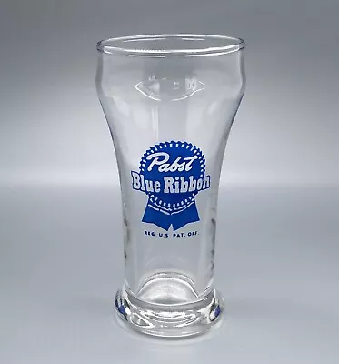 Pabst Blue Ribbon Beer Glass / Vtg Tavern Advertising / Man Cave Home Bar Decor • $17.95