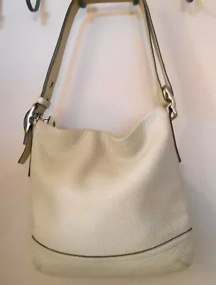 Coach Vintage Ivory Legacy Pebbled Leather Shoulder Bag F04s-1427 • $45