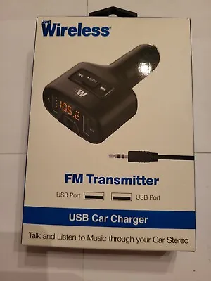 Just Wireless - FM Transmitter USB Car Charger 3.5mm Jack Included USB Port • $6.15