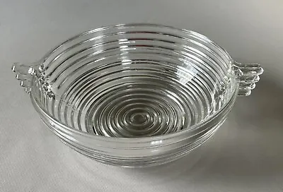 Vintage ANCHOR HOCKING 1938 Manhattan Glass 7  Fruit Bowl Clear FREE SHIP Mint • $29.95