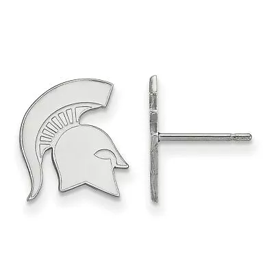 Michigan State University Spartans Mascot Logo Post Earrings In Sterling Silver • $63.99