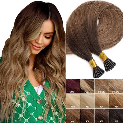 I Tip Remy Human Hair Extensions Cold Fusion Pre Bonded Keratin Stick In Hair • $90.10