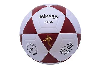 Mikasa FT4 PU Soccer Ball For Kids Size 4 Red/White • $46.80