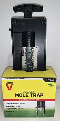 New Victor Black Deadset Mole Pest Rodent Easy- To-Set Trap Reusable Effective  • $24.50