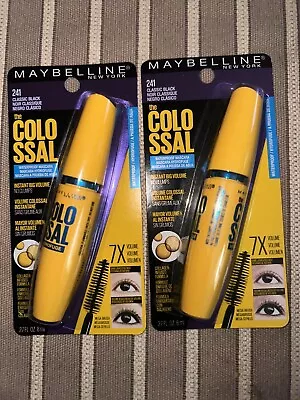 2 Pack Maybelline The Colossal Waterproof Mascara 241 Classic Black • $7.50