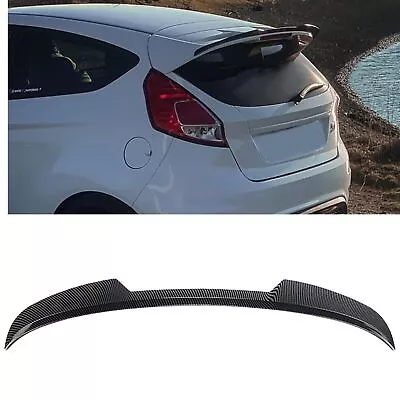 Rear Trunk Spoiler Carbon Fiber Look For Ford Fiesta ST-Line MK6 MK6.5 08-17 • $54.45