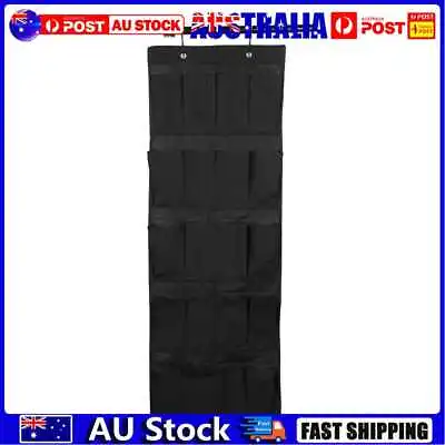 $13.94 • Buy 20 Pocket Over The Door Shoe Organizer Space Saver Rack Black AU
