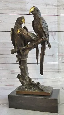 Artistic Bronze Sculpture Collectible Of Brazilian Parrots By Milo  Handcraft • $499