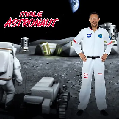 New Adults Mens Astronaut Costume Spaceman Cosplay Suit Halloween Fancy Dress UK • £199.99