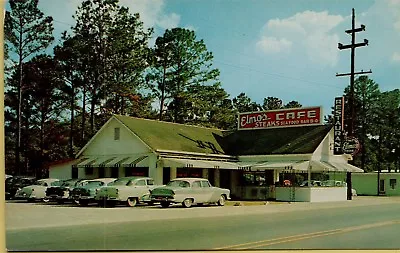 Exterior View Elmo's Restaurant Classic Old Cars Kingsland GA Postcard C36  • $12.02