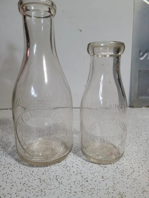 $95 • Buy 2 Joy's Creamery Milk Bottle St. Marys W.VA.  West Virginia Dairy Advertising