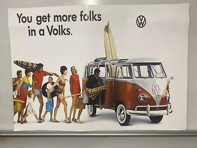 VINTAGE VOLKSWAGEN VW BUS LARGE POSTER PRINT 27x19 HIGH RES 9MIL PAPER • $29.95