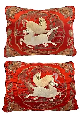 19th Century Chinese Silk Embroidery Pillow (2 Available) • $450