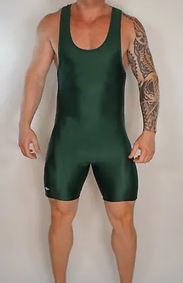 Men's Dark Green Wrestling Singlet Adult Large • $29.99