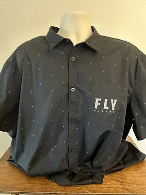 Men’s Fly Racing Motocross Button Up Short Sleeve Pit Shirt • $18.99