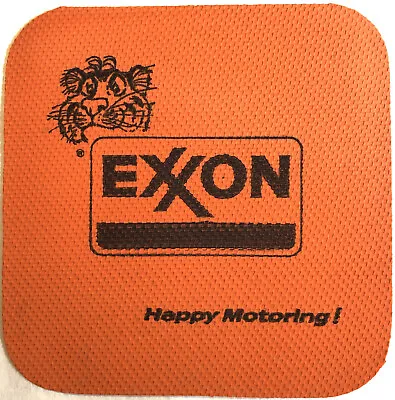 Exxon Tiger Retailer Thank You 4 7/8  Square Gripper Pad Drink Coaster • $7.69