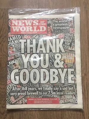 £2.60 • Buy Uk News Of The World Newspaper Souvenir Final Edition - Sealed New Condition