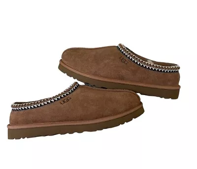 UGG TASMAN Suede & Sheepskin Slippers CHESTNUT Size 11 Men’s NEW WITHOUT BOX • $120