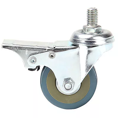 £7.59 • Buy 4 X  Heavy Duty 50mm Rubber Swivel Castor Wheels Trolley Furniture Caster Brake