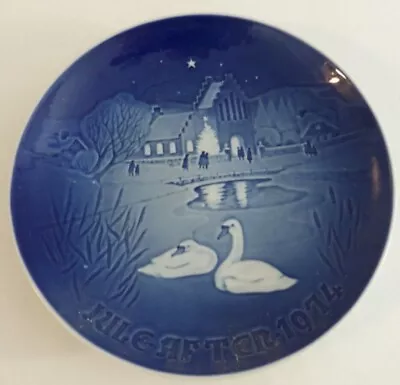 Jule After 1974 B&g Bing & Grondahl Copenhagen Denmark Plate 9074 Xmas Village • $1.99