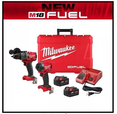 Milwaukee 3697-22 M18 Fuel Brushless Hammer Drill + Impact Driver Combo 18-Volt • $359.40