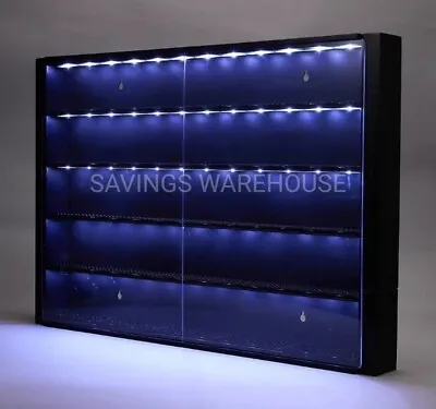 Tabletop Miniatures Display Case With LED Lighting Wall Mountable Models  • $83.64