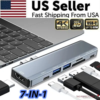 Multiport USB-C Hub Type C To USB 3.0 4K HDMI Adapter For Macbook Pro / Air USA • $5.19