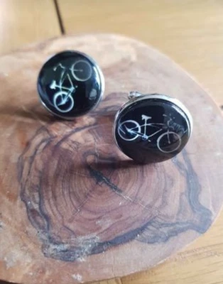 £4 • Buy Mens Unisex Cuff Links Vintage Bike